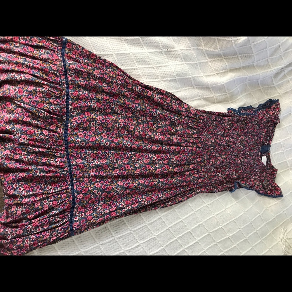 Lost and Wander ethereal floral midi dress ruched